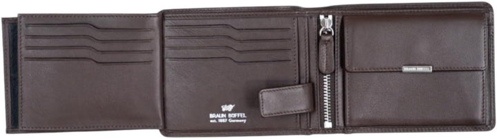 BRAUN BÜFFEL Herren Geldbörse aus echtem Rindsleder Golf mit RFID Schutz - Zetilose Geldbörse mit 8