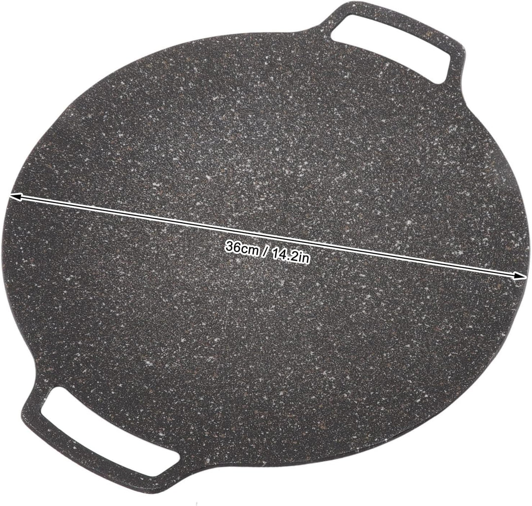 Koreanische Grillplatte, Rund Gusseisen Grillplatten BBQ-Grill Antihaft-Grill Gusseisenpfanne Grill