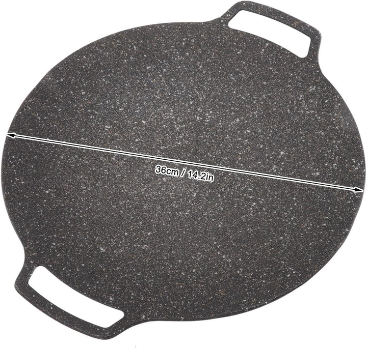 Koreanische Grillplatte, Rund Gusseisen Grillplatten BBQ-Grill Antihaft-Grill Gusseisenpfanne Grill