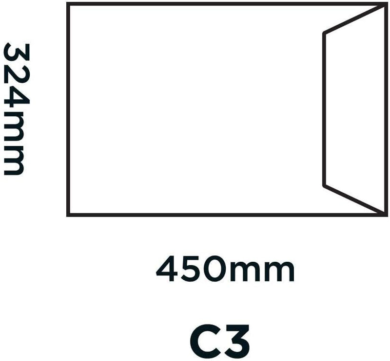 Blake Purely Packaging Papprückwand Versandtasche Haftklebung Manille C3 450 x 324 mm Weiss, C3 450