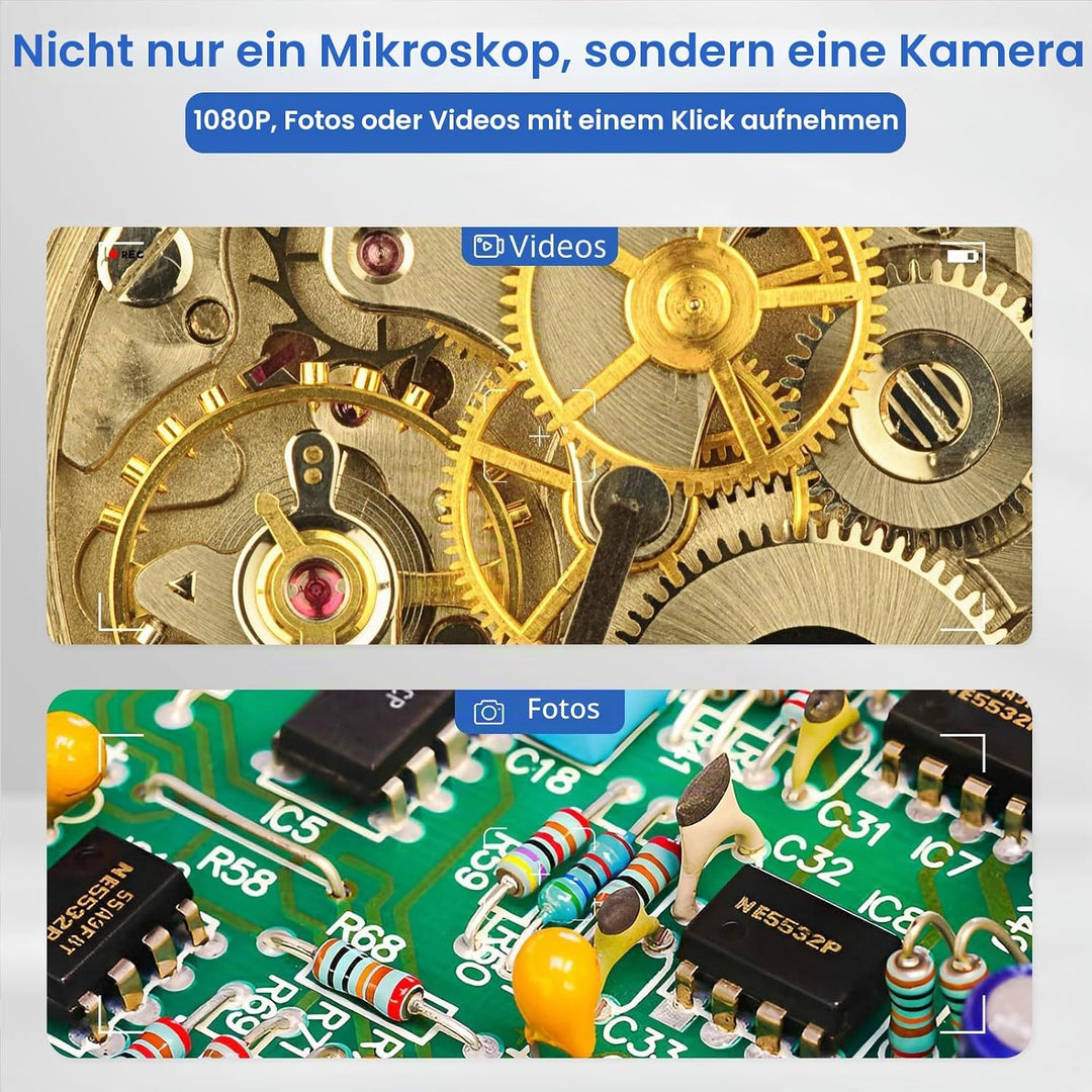 MAXLAPTER WiFi Digital Mikroskop, 50X-1000X Drahtloses Digital Handmikroskop für Erwachsene und Kind