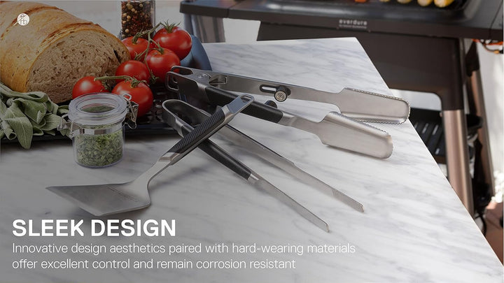 everdure by heston blumenthal Premiumpinzette mit Softgriff Grösse L I Grillpinzette aus gebürstetem