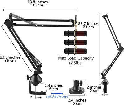Geekria for Creators Mikrofonarm kompatibel mit HyperX QuadCast, QuadCast S, SoloCast Mikrofonarm mi