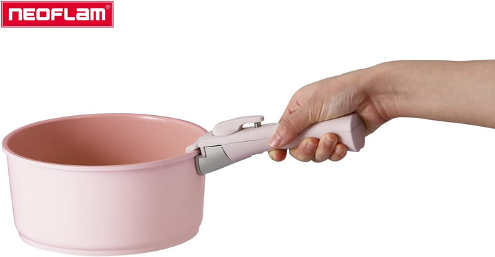 NEOFLAM® - Midas Plus Topf- und Pfannen-Set mit abnehmbarem Griff, 8-teilig, induktionsgeeignet, Ker