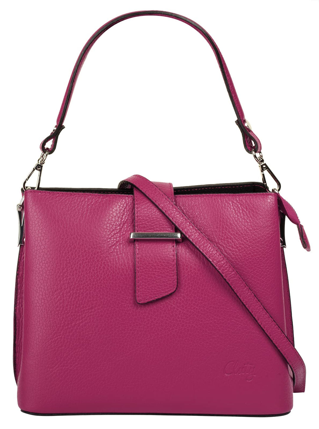 Handtasche Echt Leder Damen Made in Italy, Tragetasche, Umhängetasche, Abendtasche aus Leder 021791