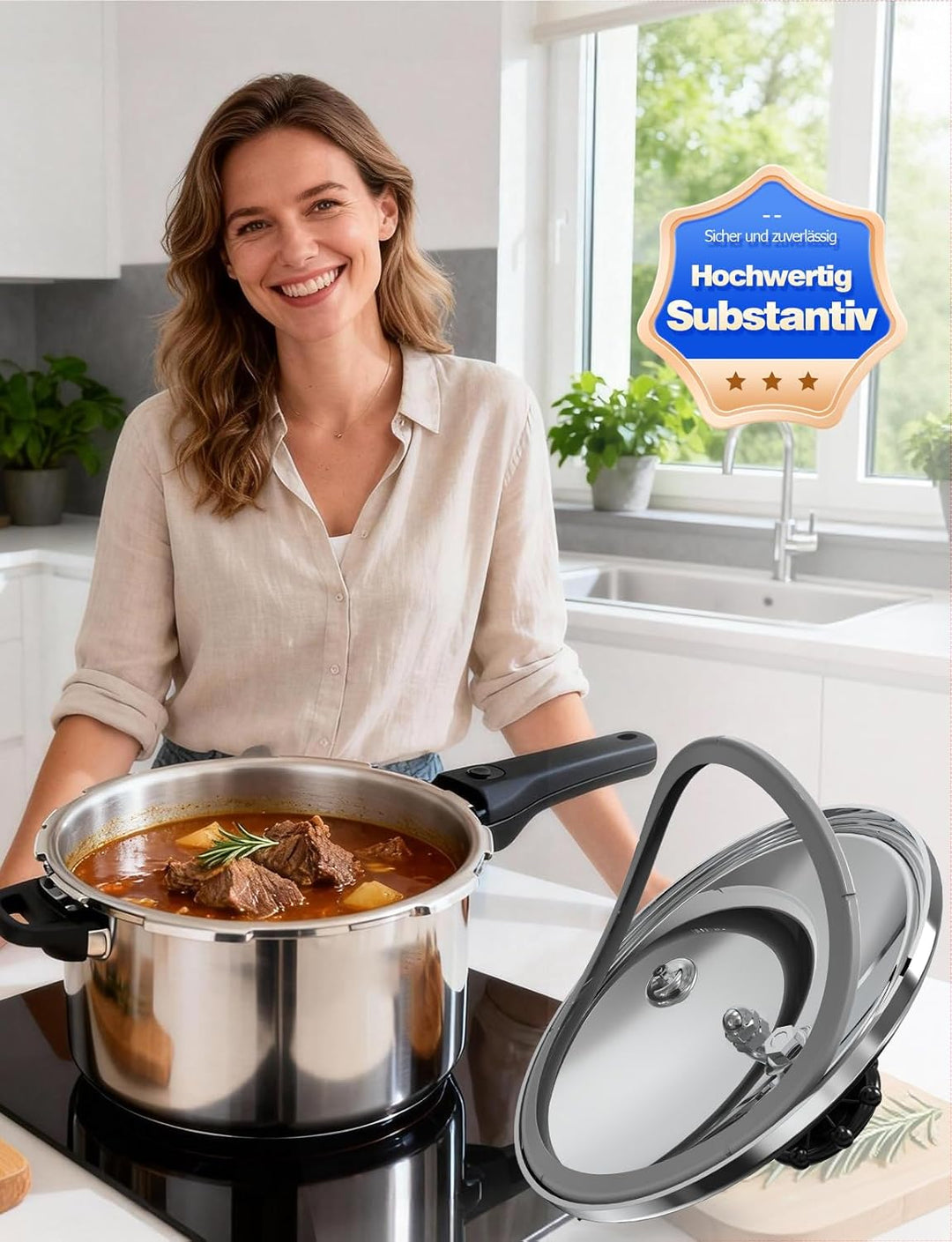 Mellbree 22cm Dichtungsring für Fissler, 2 Stück Schnellkochtopf Ersatzteile für Fissler Schnellkoch