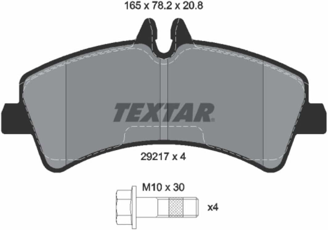 Textar 2921702 Bremsbelagsatz, Scheibenbremse
