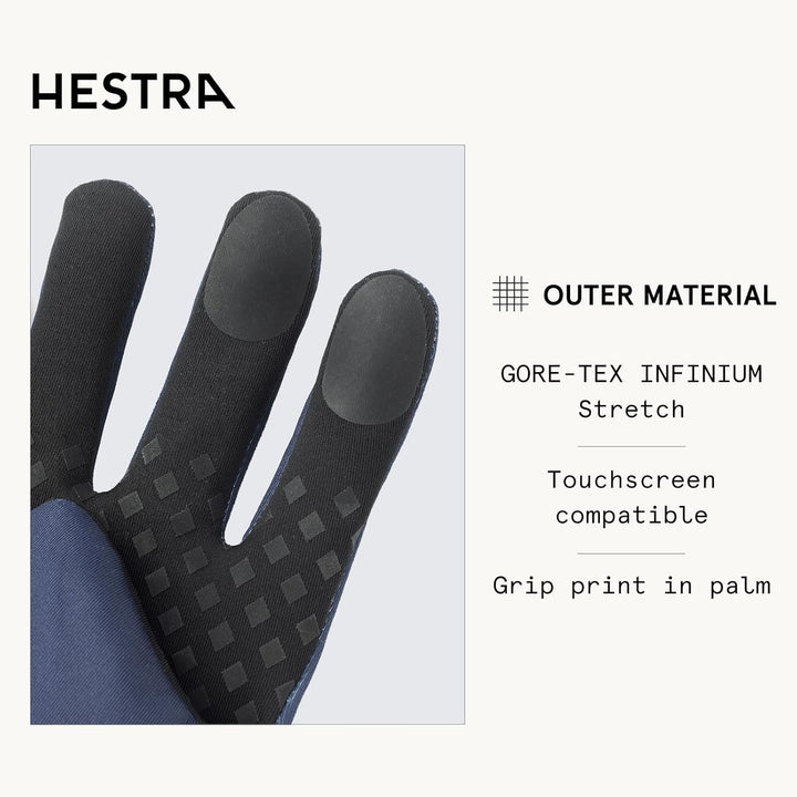 HESTRA INFINIUM Stretch Liner Light Handschuh 2023 Black Dunkles Marineblau 10, Dunkles Marineblau 1
