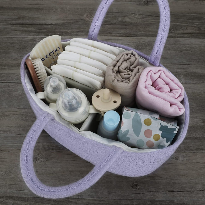 Baby-Wickeltasche, Organizer, Baumwollseil, Aufbewahrungskorb für Kinderzimmer, tragbare Halterung,