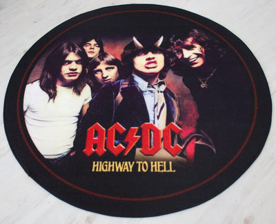 Geschenktrends Rockbites - Runder Teppich AC/DC Highway to Hell, D: 100 cm - Teppich für Proberaum,