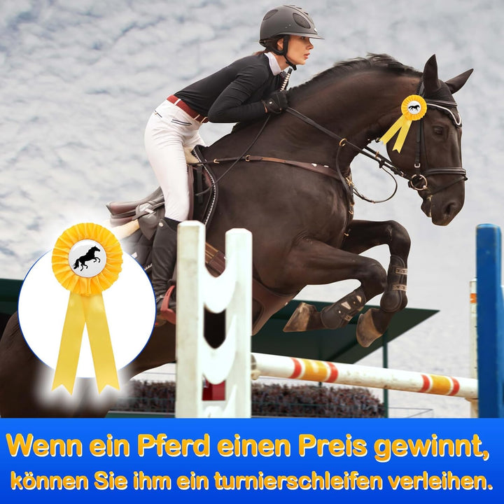 5 Stück Turnierschleife Pferd Turnierschleife Hobby Horse Turnierschleifen Abzeichen Turnierschleife