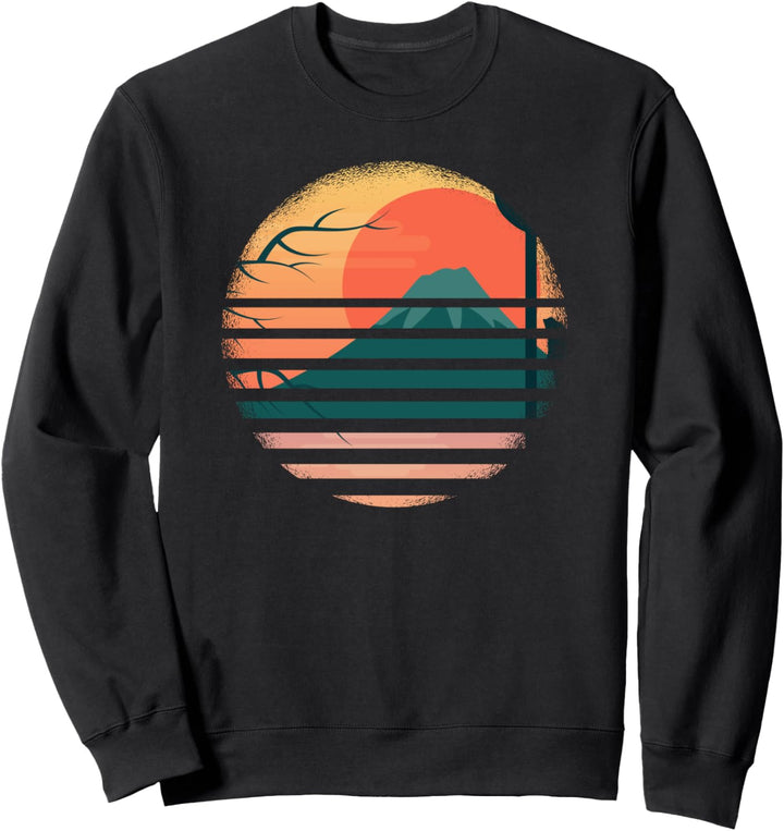 Japanischer Ästhetischer Berg Fuji Sweatshirt