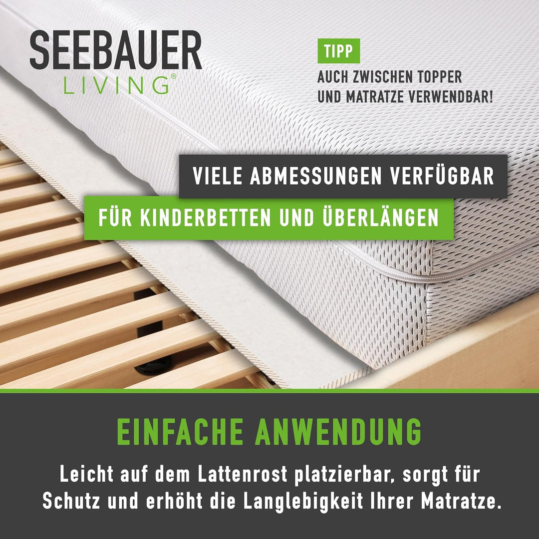 SEEBAUER Living Matratzenschoner Filzschoner für Lattenrost (80 x 190 cm) Matratzenunterlage Antirut