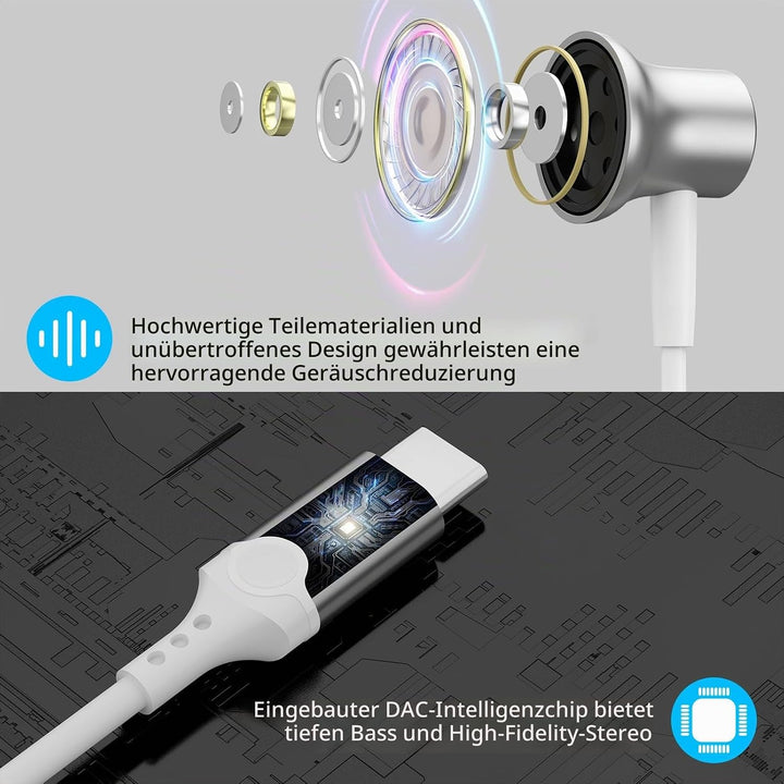USB C Kopfhörer für Samsung Galaxy A36 A56 A26 A17 A54 A34 A35 A55 S25 Pixel 10 9 8 Pro Kopfhörer mi