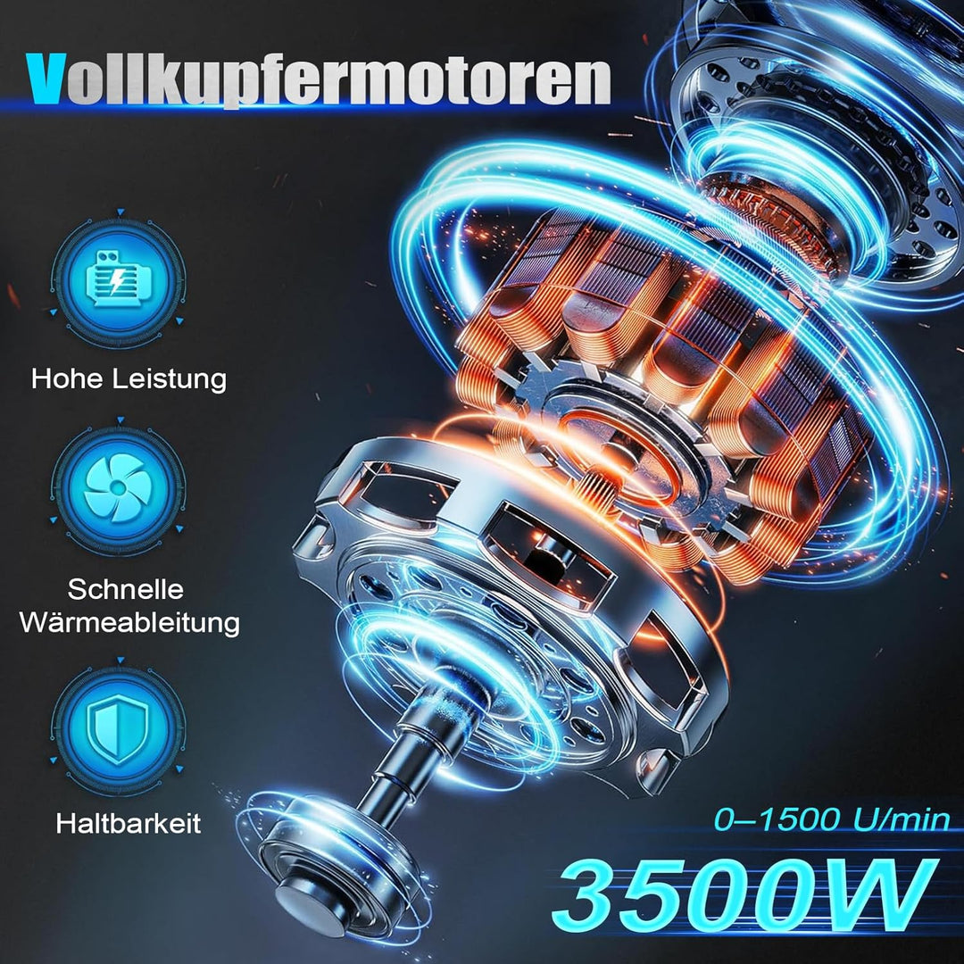 Mörtelrührer, 2100W Betonmischer, Rührwerk Beton with 6 Speed, Rührgerät Mörtel Betonrührer, Rührwer