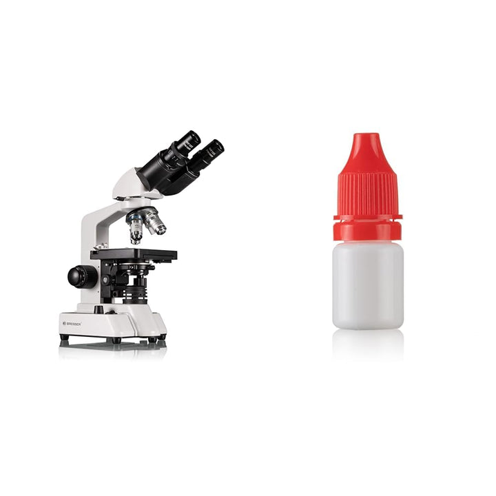 Bresser Bino 40x-1000x Vergrösserung für gehobene Ansprüche & Mikroskop Immersionsöl (5mm nD=1.515,