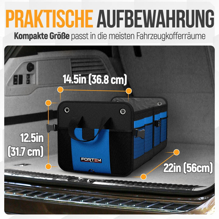 FORTEM Kofferraum Organizer, Kofferraumtasche, Zusammenklappbarer Auto Organizer Kofferraum mit Fäch