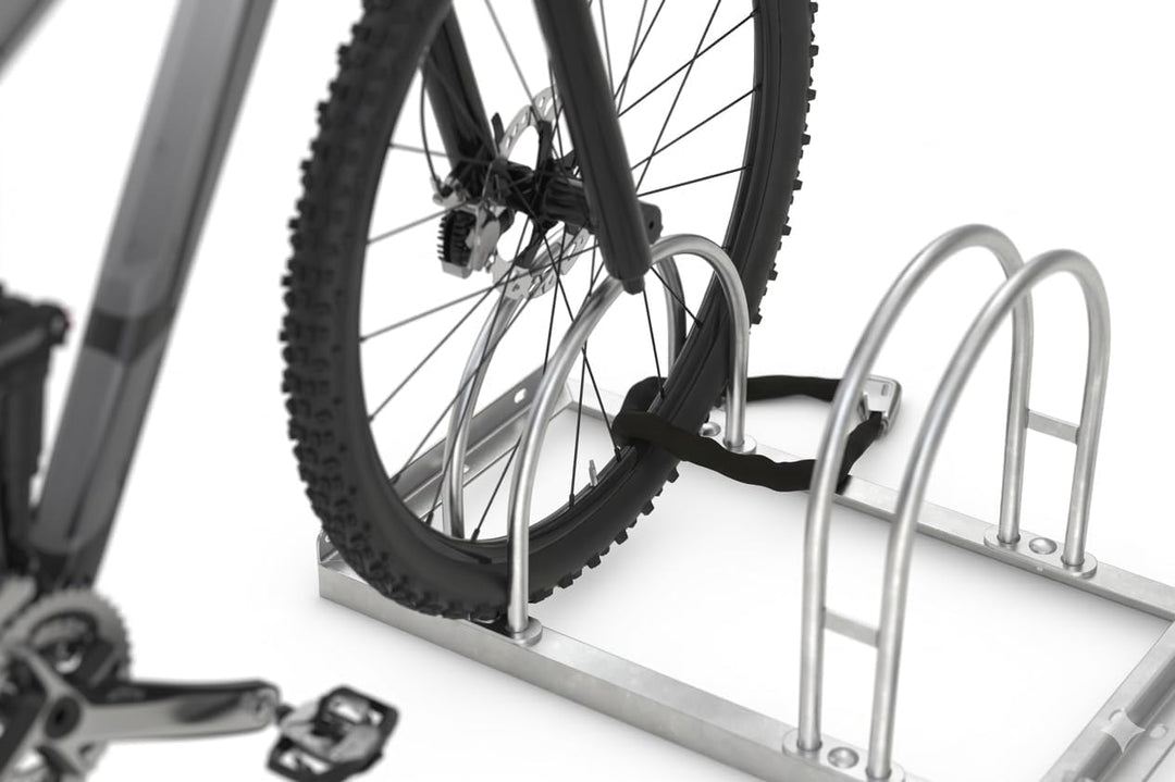 Bogenparker 5158 | Fahrradständer für 8 Fahrräder | beidseitige, abwechselnde Hoch-/Tiefeinstellung