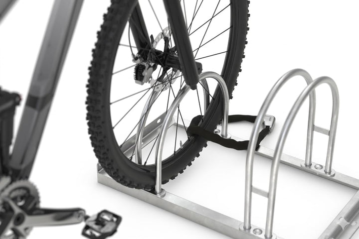 Bogenparker 5158 | Fahrradständer für 8 Fahrräder | beidseitige, abwechselnde Hoch-/Tiefeinstellung