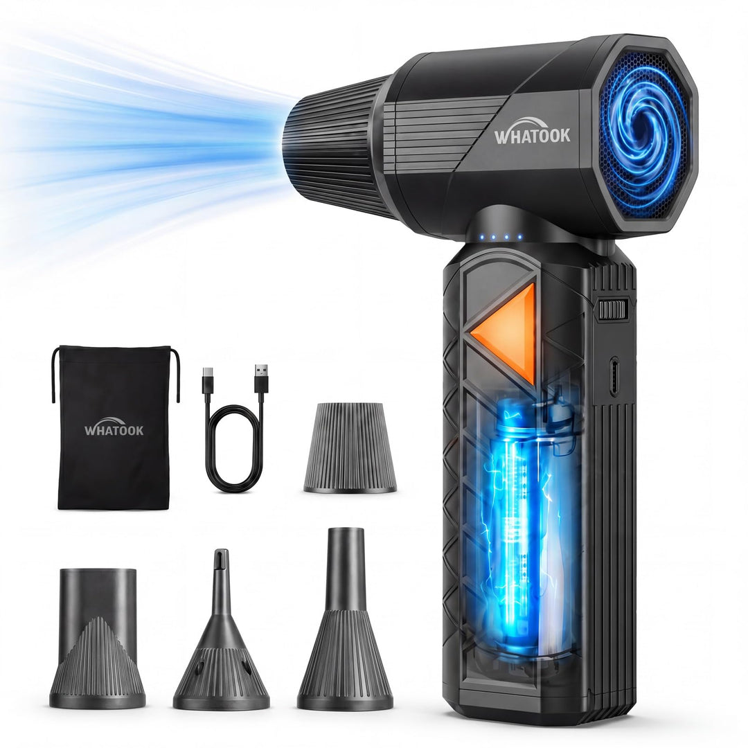 WHATOOK W02 Pro Elektrisches Staubgebläse, 100m/s Electric Air Duster, 100-stufig einstellbares PC R