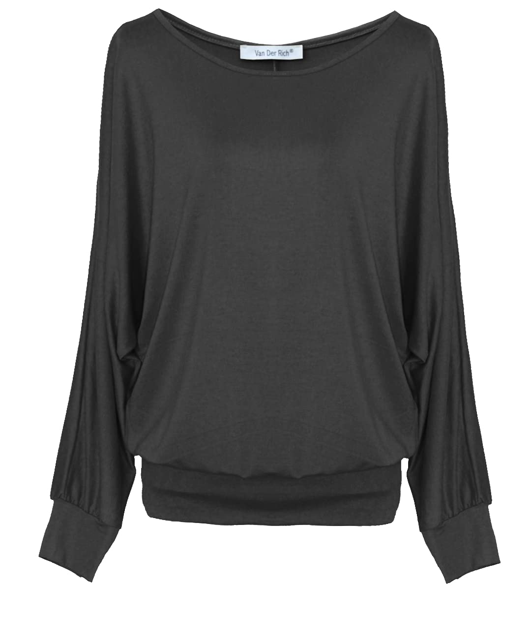 Van Der Rich ® - Oversize T-Shirt mit Fledermausärme - Damen Ml-schwarz M, Ml-schwarz M