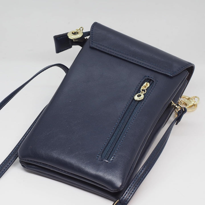 BAWAKO Damen Umhängetasche Leder, schicke Schultertasche mit Reissverschluss Damen und Mädchen, trag