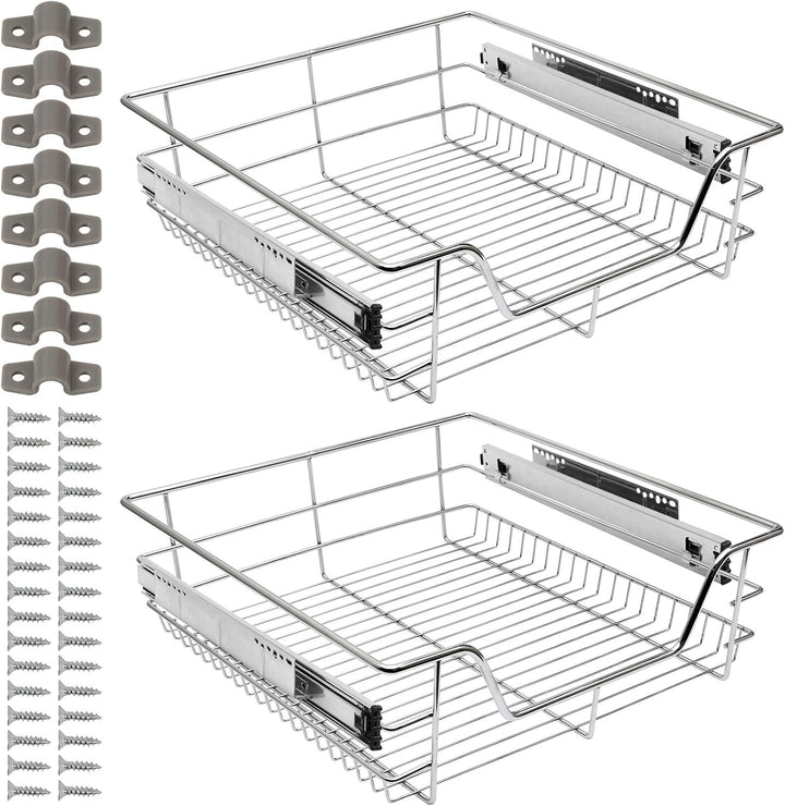 Ikodm Teleskopschublade 6X50cm Küchenschublade, Schrankauszug,Küchenschrank Auszug Nachrüsten,Küchen