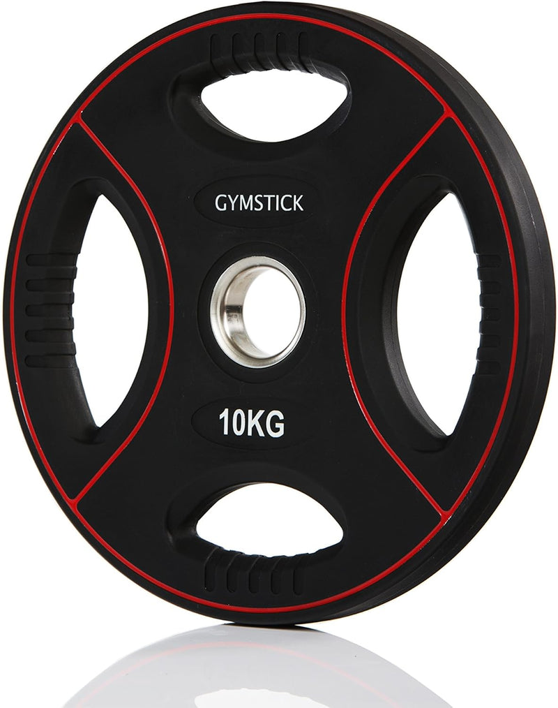 Gym Stick Pro Pu Hantelscheibe 10 kg schwarz / rot, 10 kg schwarz / rot