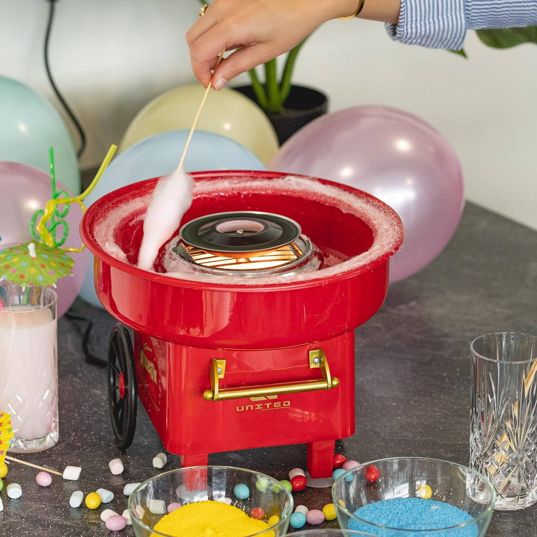 United Entertainment Cotton Candy Maker/Zuckerwattemaschine/Zuckerwatte Maschine - Kunststoff - Rot