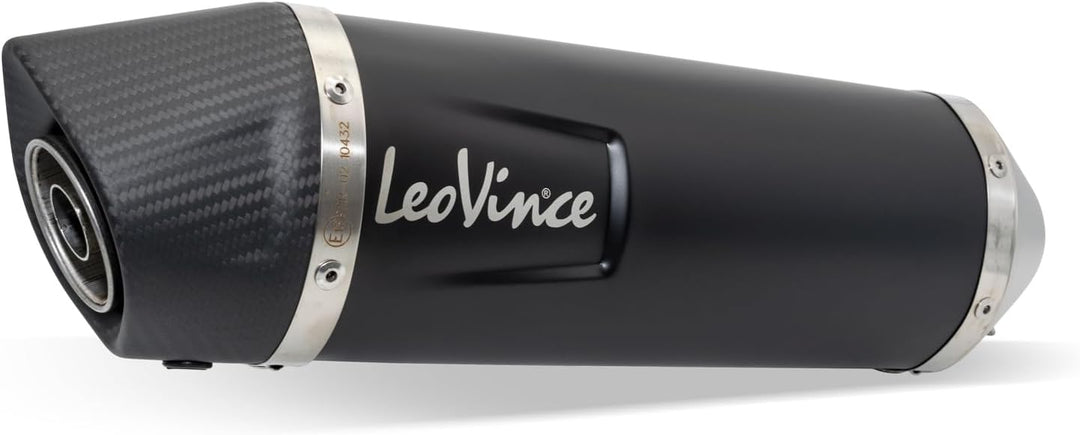 Endschalldämpfer LeoVince SLIP-ON SBK LV ONE EVO Black Edition, Edelstahl schwarz, Carbon Kappe, mit