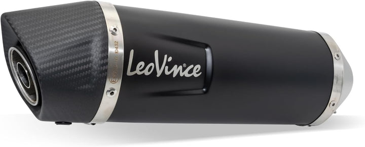 Endschalldämpfer LeoVince SLIP-ON SBK LV ONE EVO Black Edition, Edelstahl schwarz, Carbon Kappe, mit