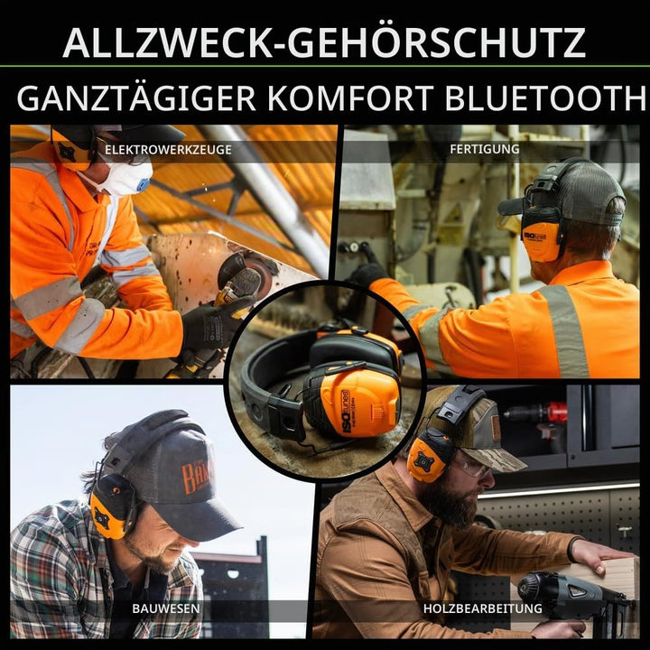 ISOtunes LINK 2.0 Bluetooth-Ohrenschützer: EN352-konformer verbesserter kabelloser Gehörschutz mit 5