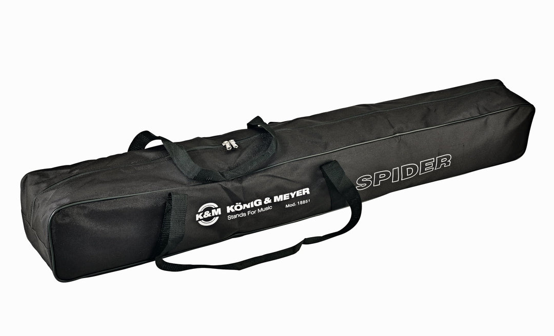 K&M 18851 Tragetasche für Keyboardständer Spider und Spider Pro aus Nylon - Schwarz mit K&M Signet -
