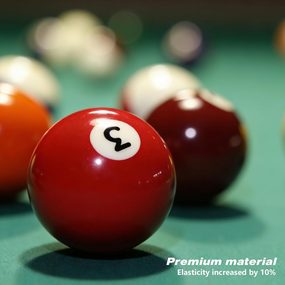 BORDEAG Billardkugeln Set, 16 Stück 52,5mm Billiard Pool Balls, Hochwertiges Billardkugeln Set, Phen