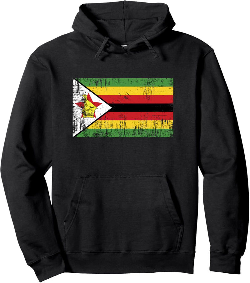 Simbabwe Fahne Zimbabwe Flagge Geschenk Fussball-Fan Sport Pullover Hoodie