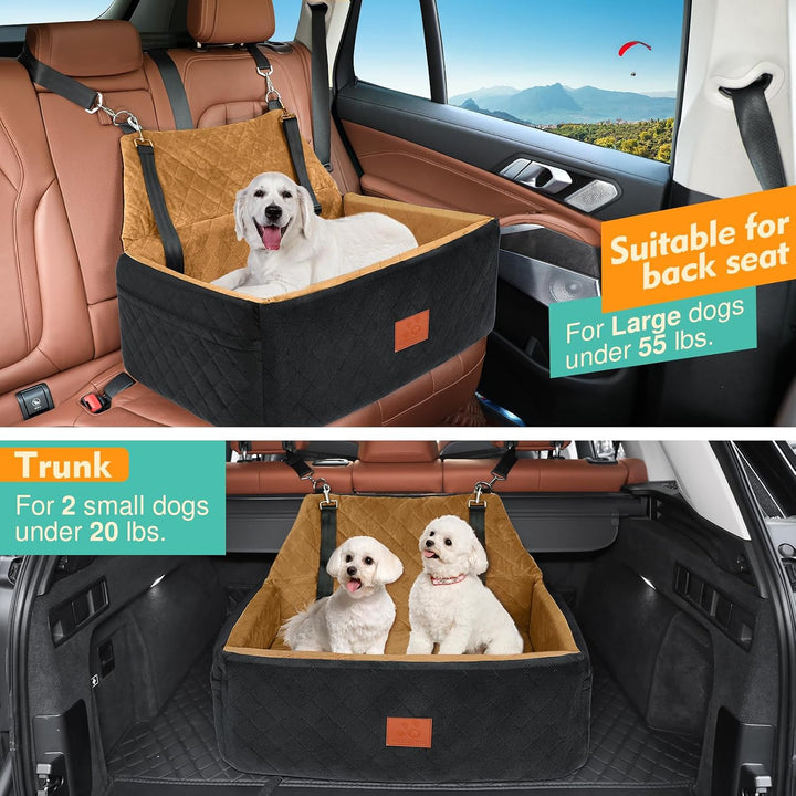 Hunde Autositz für Grosse&amp;Mittlere Hunde,Hundesitz Auto für unter 55 lbs oder 2 kleine Hunde,Waschba