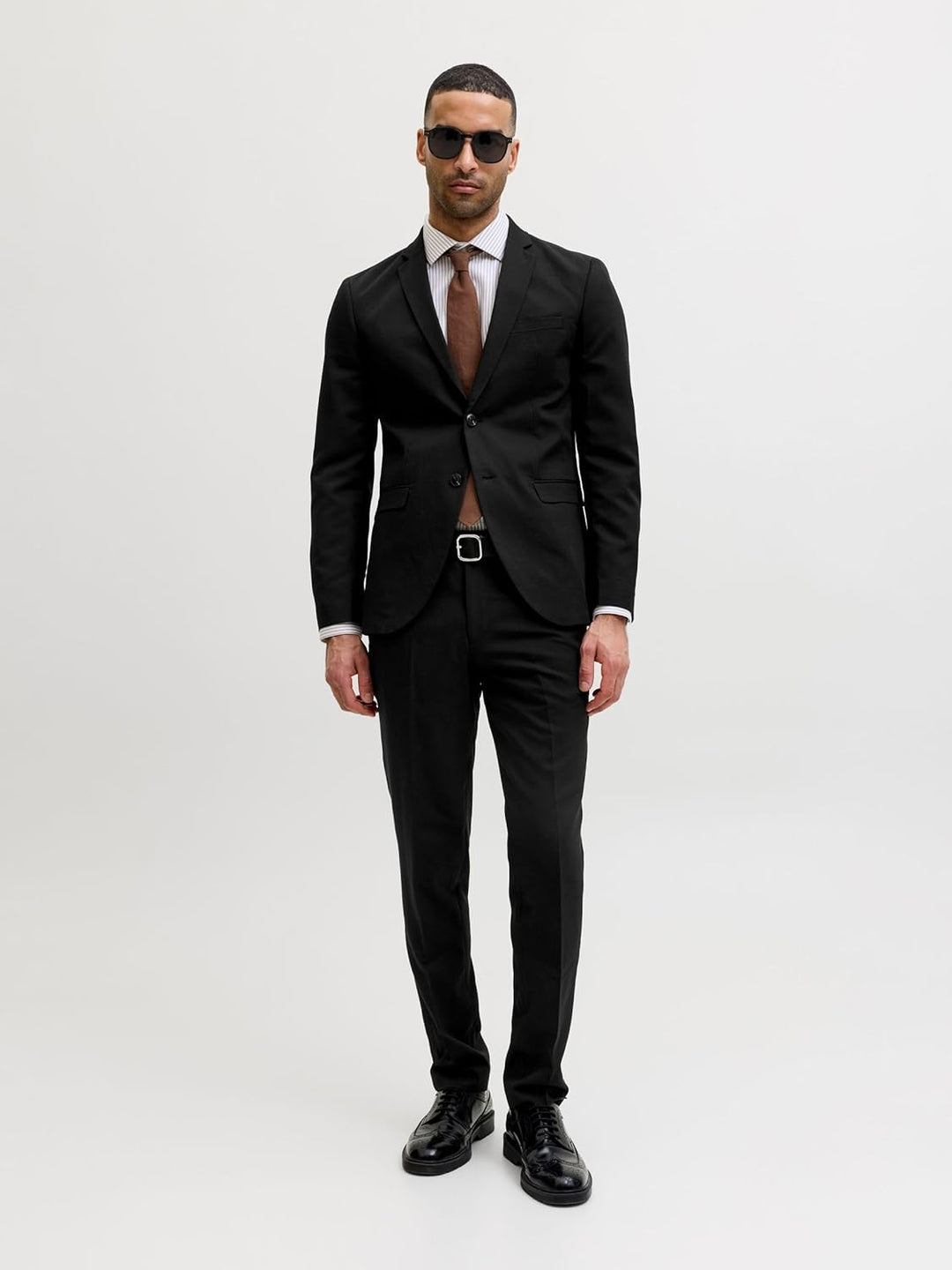 JACK & JONES Herren Jprfranco Suit Noos Business Anzug Hosen Set, Schwarz, 52 EU