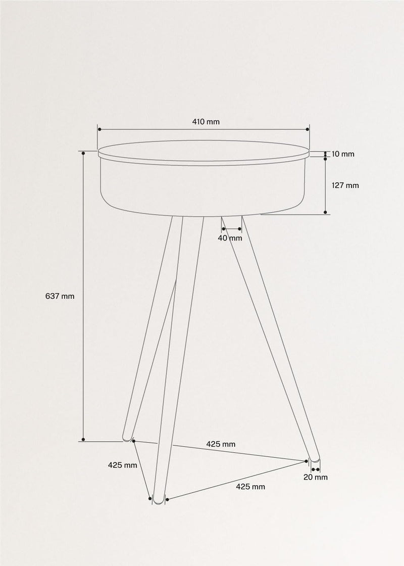 CREATE / Speaker Table/Tisch Lautsprecher aus Naturholz / Bluetooth und kabelloses Smartphone-Ladege