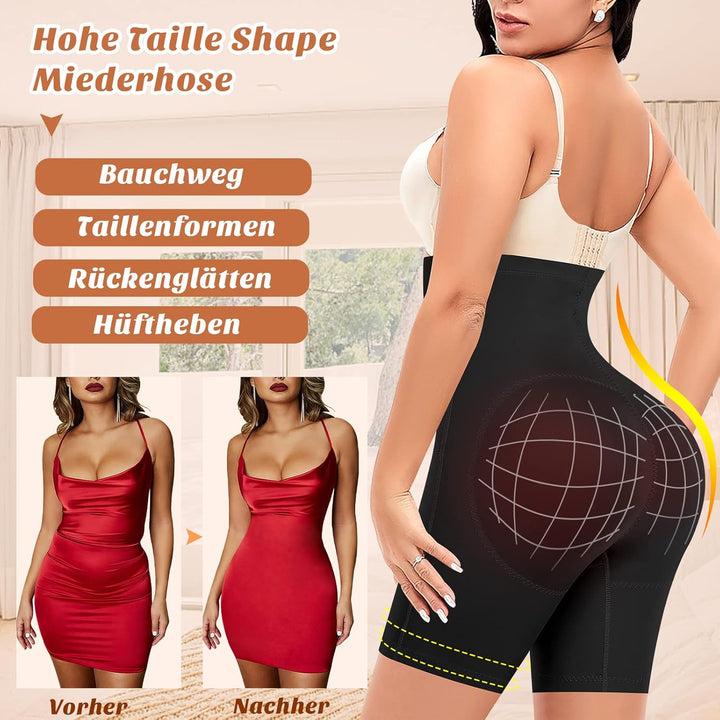 YARRCO Bauchweg Unterhose Damen Shapewear Spitze Miederhose Figurformende Unterwäsche Hohe Taille Mi