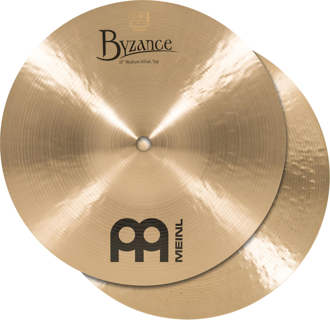 Meinl Cymbals Byzance Traditional Hihat Medium 10 Zoll (Video) Schlagzeug Becken – Paar – (25,40cm)