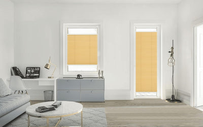 Eurohome Plissee Beige 105x120cm klemmfix ohne Bohren für Fenster und Türen 105x120cm Beige, 105x120
