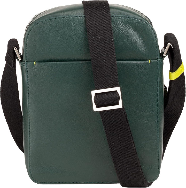 DUDU Herren-Handtasche aus echtem Leder, verstellbare Umhängetasche, kleines kompaktes Design, mehre