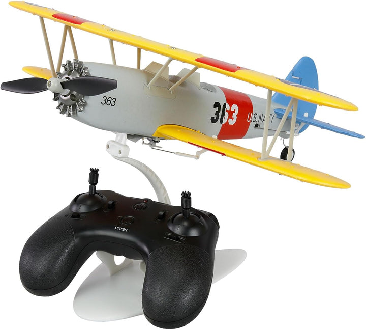 Amewi AMXFlight N2S-2 Stearman 360mm 6G/3D 6-Kanal RTF ferngesteuert Flugzeug RC, Gelb