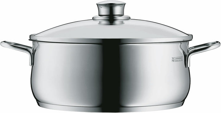 WMF Diadem Plus Kochtopf gross 24cm, Glasdeckel, Bratentopf Induktion 4,5l, Cromargan Edelstahl poli