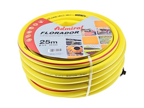 Admiral Wasserschlauch 25 m knickfest 3/4 Zoll mit 2 GK Kupplungen und Schellen