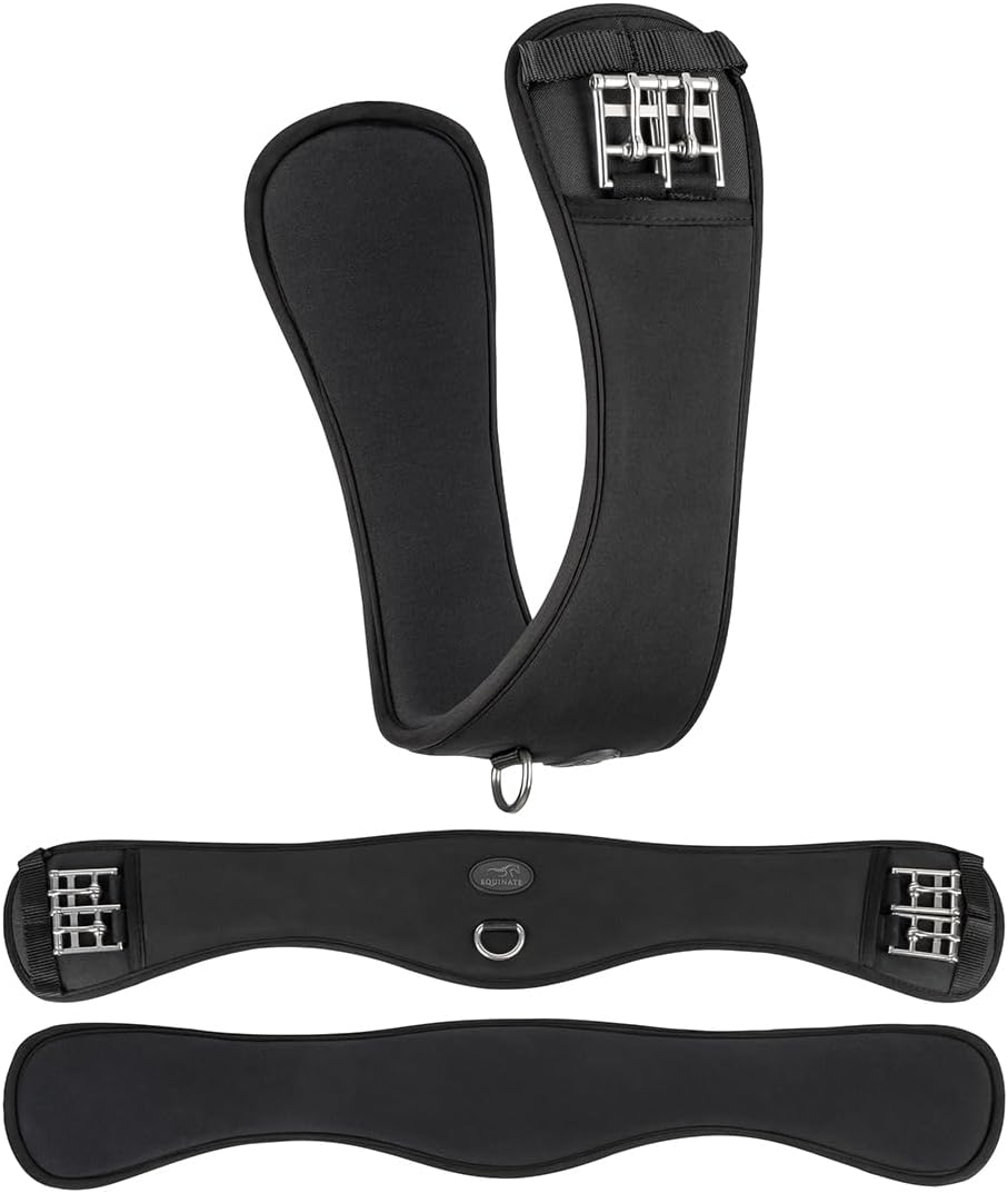 Equinate Kurzgurt Fremont mit 20mm Memory Foam 60cm - anatomischer Bauchgurt, Dressurgurt, Sattelgur