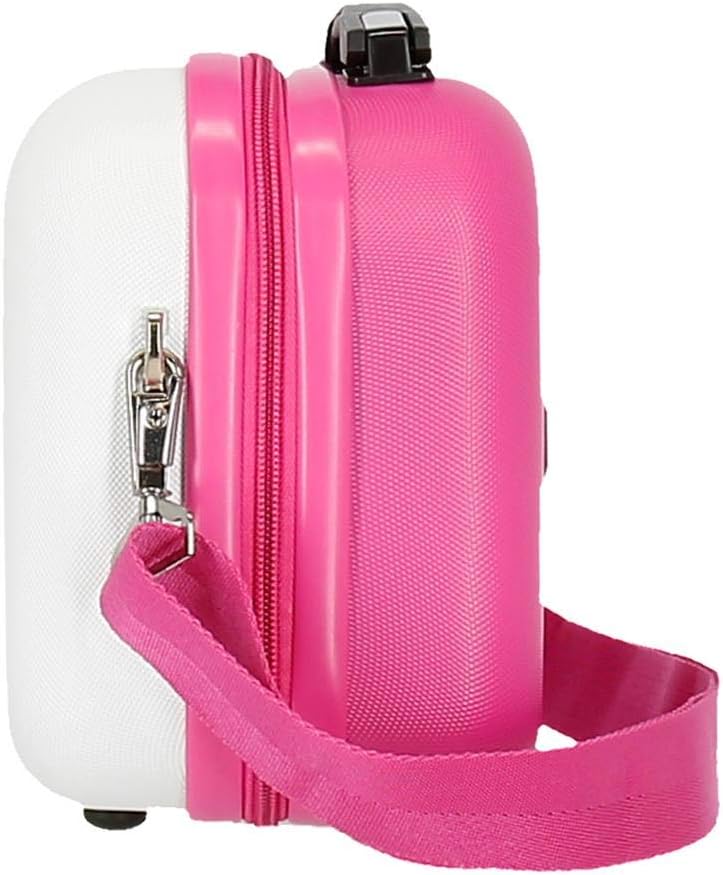 Disney Minnie Enjoy the Day Anpassungsfähiger Schönheitsfall Weiss 29x21x15 cms ABS, Rosa Rosa Toile