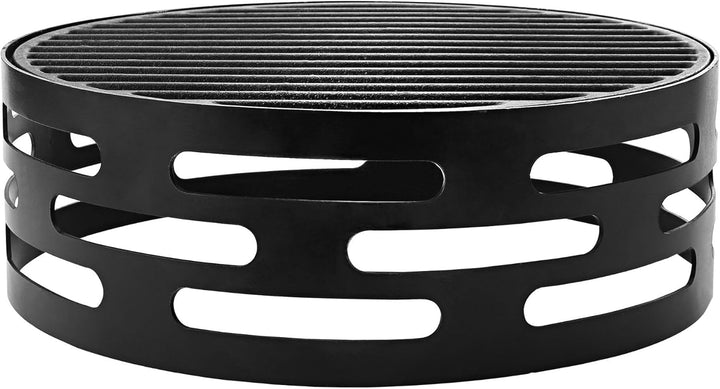 Oleio BBQ Design Schwarzer Wokaufsatz für Feuerplatte | Grillring | Plancha | Grillplatte Wokkrone K