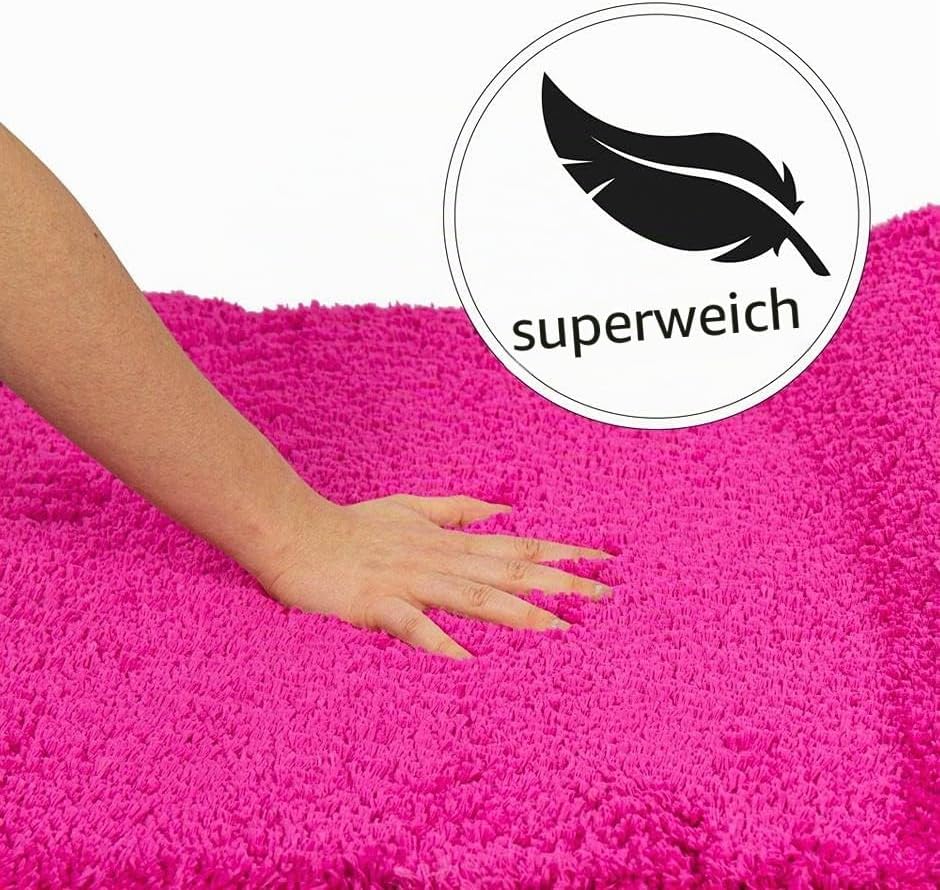 PANA Flauschiger Duschvorleger mit Eckausschnitt • Badematte in versch. Farben und Grössen • Badtepp