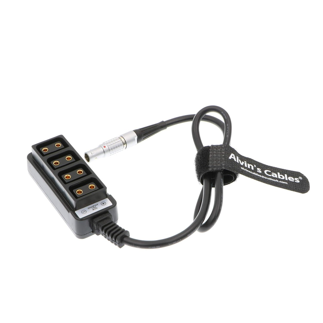 Alvin's Cables 2 Pin Stecker auf 4 D-Tap Splitter Kabel für ARRI RED DSMC2 Jetpack RTmotion Sidekick